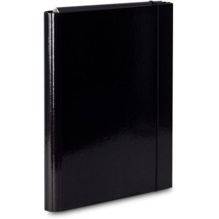 TECZKA SKRZYDŁOWA Z GUMKĄ A4 40mm CZARNA