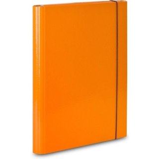 TECZKA SKRZYDŁOWA Z GUMKĄ A4 40mm POMARAŃCZOWA