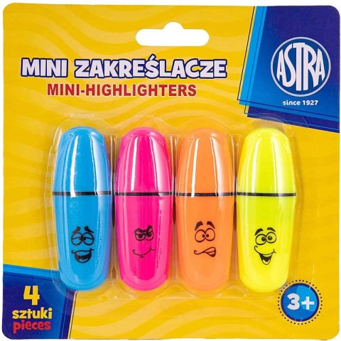 Zakreślacze Astra Mini 4 kolory