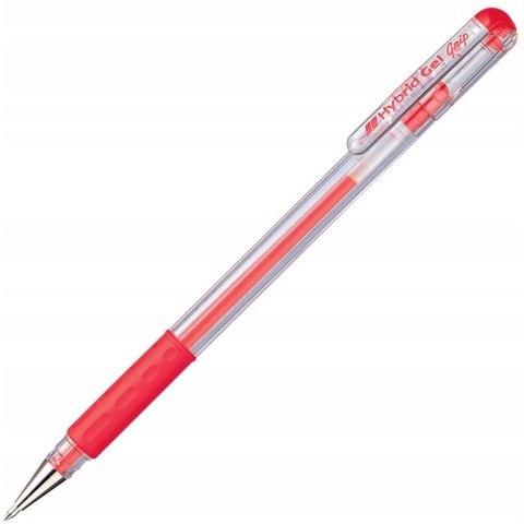 Pióro żelowe PENTEL K116 czerwony z gumowym uchwytem Hybrid Gel Grip Pióro żelowe PENTEL K116 czerwony z gumowym uchwytem Hybrid Gel Grip