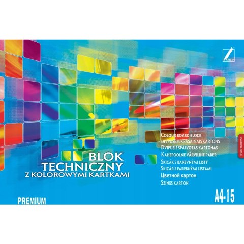 Blok techniczny kolorowy A4 15k PREMIUM KRESKA Blok techniczny kolorowy A4 15k PREMIUM KRESKA