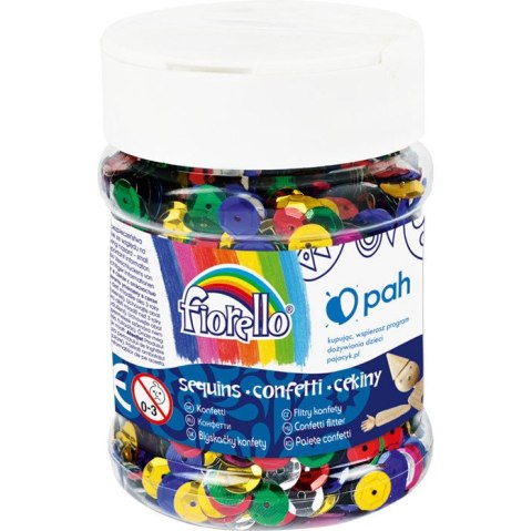Cekiny confetti kółka łamane GR-C90-8 FIORELLO słoik 90g. 170-2540 Cekiny confetti kółka łamane GR-C90-8 FIORELLO słoik 90g. 170-2540