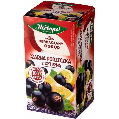 Herbata HERBAPOL owocowo-ziołowa (20 tb) Czarna Porzeczka z cytryną 54g Herbata HERBAPOL owocowo-ziołowa (20 tb) Czarna Porzeczka z cytryną 54g