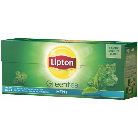 Herbata LIPTON (20 torebek) zielona z nutą mięty GREEN MINT Herbata LIPTON (20 torebek) zielona z nutą mięty GREEN MINT