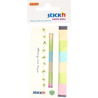 Zakładki papierowe 45x15mm 6 kolorów ECO 180 kartek STICK'N Zakładki papierowe 45x15mm 6 kolorów ECO 180 kartek STICK'N
