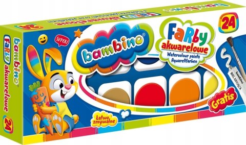 Farby akwarelowe 24 kolory BAMBINO St.Majewski Farby akwarelowe 24 kolory BAMBINO St.Majewski