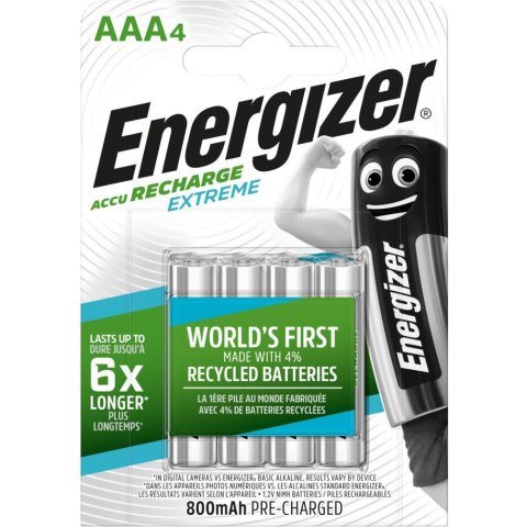 Akumulatorek ENERGIZER Extreme AAA/HR03 800mAh Ni-MH (4szt) Akumulatorek ENERGIZER Extreme AAA/HR03 800mAh Ni-MH (4szt)