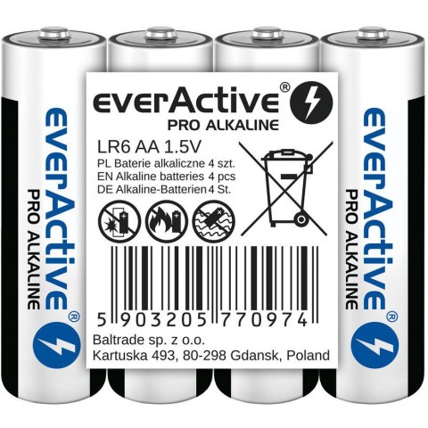 Bateria EVERACTIVE Pro Alkaline AA/LR6 alkaliczna taca (4szt) Bateria EVERACTIVE Pro Alkaline AA/LR6 alkaliczna taca (4szt)