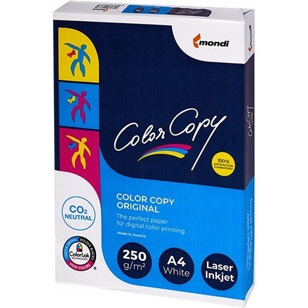 Papier ksero COLOR COPY A4 250g/m² – idealny do zaproszeń, certyfikatów i dyplomów, 125 arkuszy