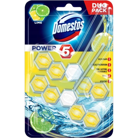 Zawieszka do toalety DOMESTOS POWER5 DUO 2x50g LIME Zawieszka do toalety DOMESTOS POWER5 DUO 2x50g LIME