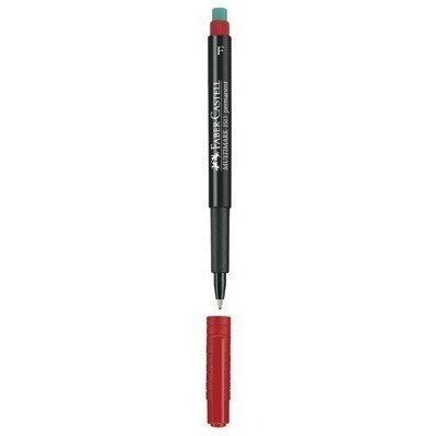 Foliopis z gumką OHP MULTIMARK F 0.6mm czerwony 151321 FABER-CASTELL Foliopis z gumką OHP MULTIMARK F 0.6mm czerwony 151321 FABER-CASTELL