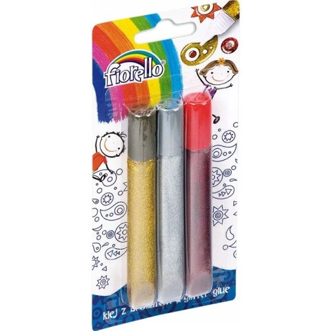 Klej brokatowy FIORELLO GR-BK13 3 kolory x13ml 170-2233 Klej brokatowy FIORELLO GR-BK13 3 kolory x13ml 170-2233