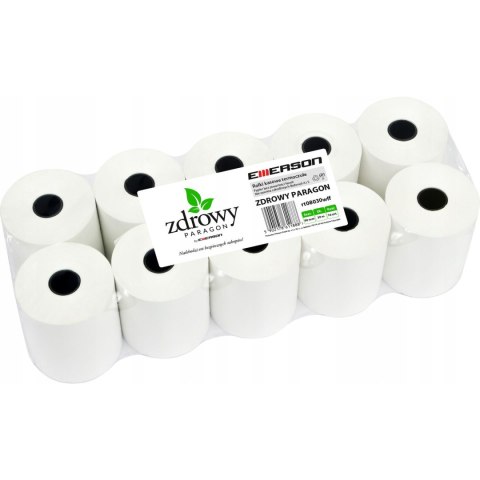 Rolki termiczne 80x30m 10szt. EMERSON rt08030wkff zdrowy paragon Rolki termiczne 80x30m 10szt. EMERSON rt08030wkff zdrowy paragon