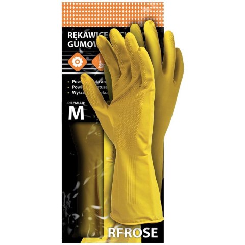 Rękawice REIS RFROSE Y gumowe flokowane żółte roz.10/XL Rękawice REIS RFROSE Y gumowe flokowane żółte roz.10/XL