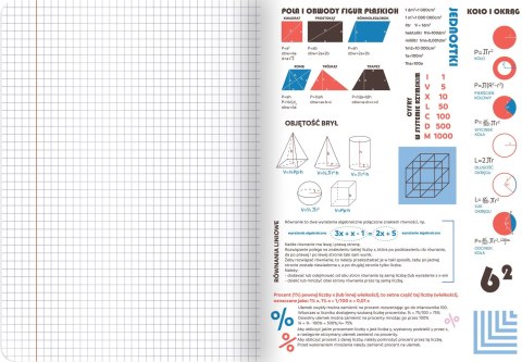 Zeszyt A5 60k kratka 70g ze ściągami MATEMATYKA 400169455 TOP 2000 Zeszyt A5 60k kratka 70g ze ściągami MATEMATYKA 400169455 TOP 2000