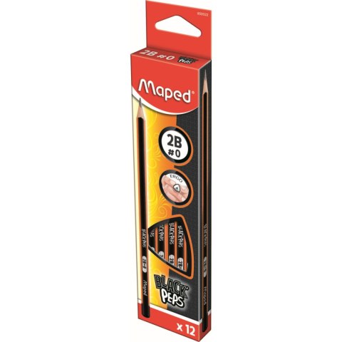 Ołówek drewniany BLACKPEPS 2B MAPED 850022 Ołówek drewniany BLACKPEPS 2B MAPED 850022