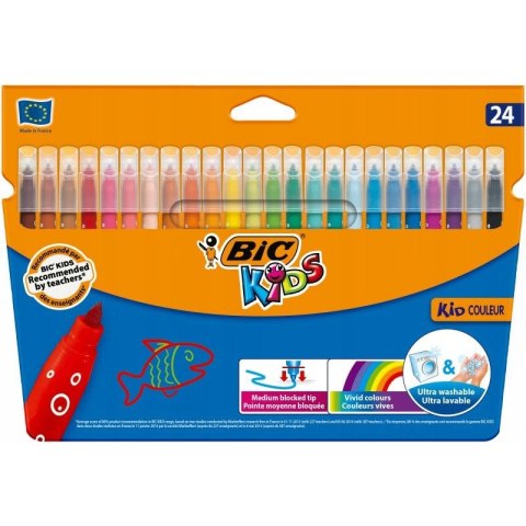 Flamastry BIC Kid Couleur 24 kolory 8418005 Flamastry BIC Kid Couleur 24 kolory 8418005