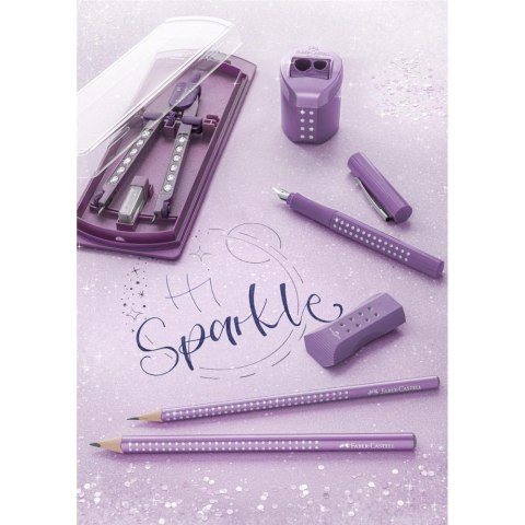 Ołówek JUMBO SPARKLE fioletowy metallic 111663 Faber-Castell Ołówek JUMBO SPARKLE fioletowy metallic 111663 Faber-Castell