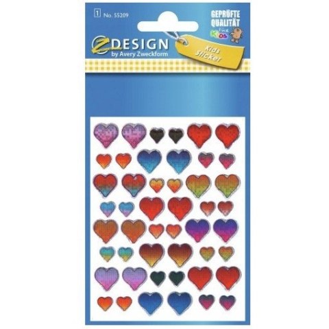 Naklejki dla dzieci Serca 3D 55209 Z-DESIGN KIDS AVERY ZWECKFORM Naklejki dla dzieci Serca 3D 55209 Z-DESIGN KIDS AVERY ZWECKFORM