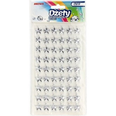 Naklejki dżety gwiazdki srebrne 10mm DS41 BREWIS Naklejki dżety gwiazdki srebrne 10mm DS41 BREWIS