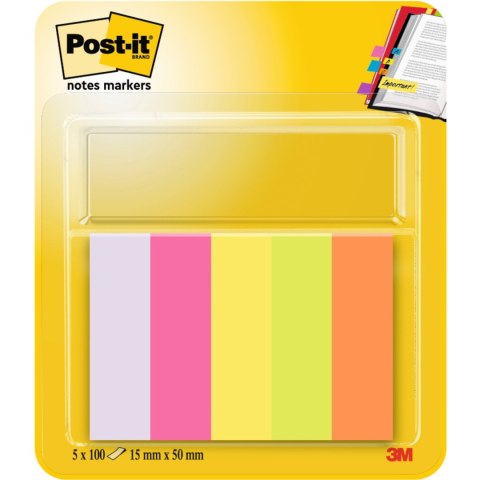 Zakładki indeksujące 15x50mm 100k mix kolorów (5szt) POST-IT 670 UU009543362 3M Zakładki indeksujące 15x50mm 100k mix kolorów (5szt) POST-IT 670 UU009543362 3M