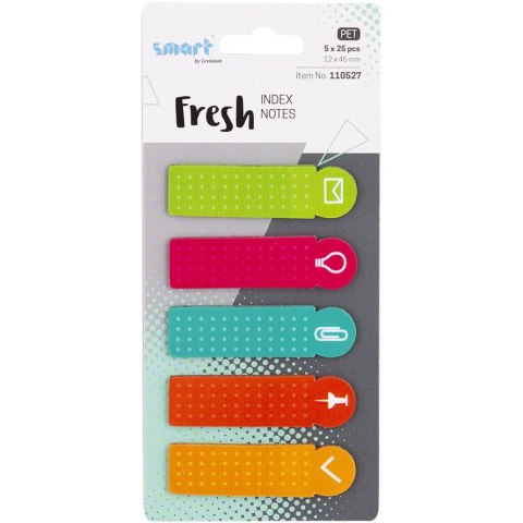 Zakładki indeksujące SMART INFO 12x45mm 5x25 szt. 110527 Zakładki indeksujące SMART INFO 12x45mm 5x25 szt. 110527