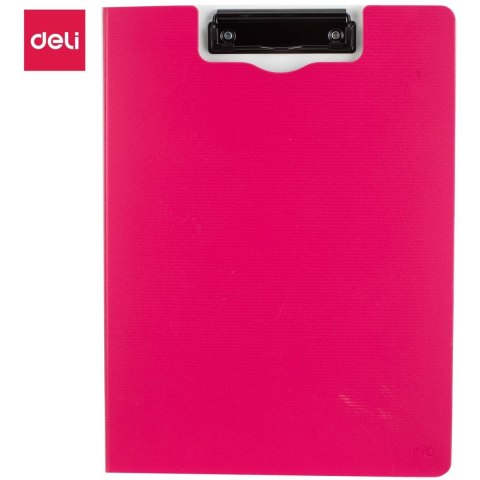 Deska z klipem pionowa A4 zamykana PP RIO różowa EF75002 PINK DELI Deska z klipem pionowa A4 zamykana PP RIO różowa EF75002 PINK DELI