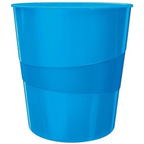 Kosz na śmieci 15L LEITZ WOW niebieski metalik 52781036 Kosz na śmieci 15L LEITZ WOW niebieski metalik 52781036