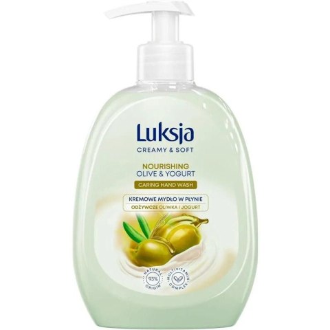 Mydło w płynie z dozownikiem LUKSJA 500ml OLIVE Mydło w płynie z dozownikiem LUKSJA 500ml OLIVE