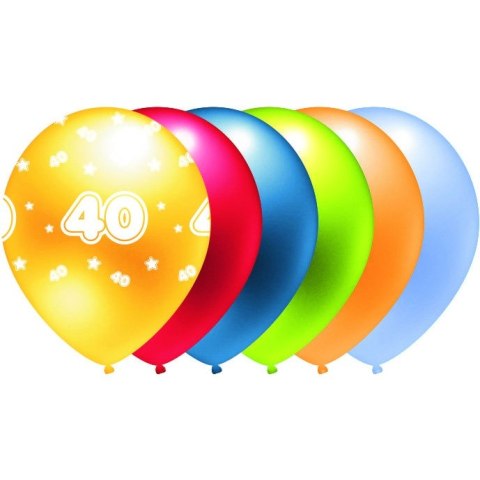 Balon metalik nadruk 40 mix kolor 5szt. B286 GO PARTY Balon metalik nadruk 40 mix kolor 5szt. B286 GO PARTY