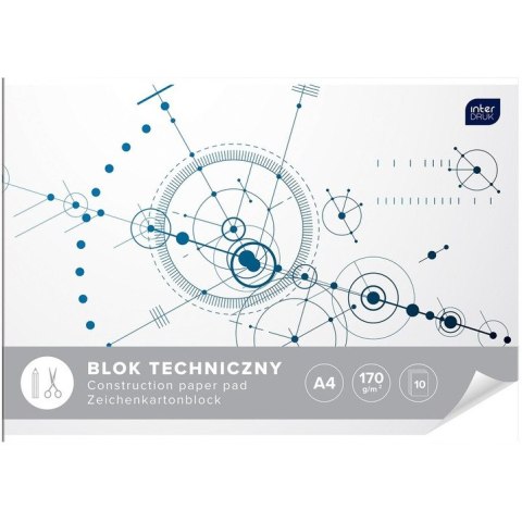 Blok techniczny A4 10k INTERDRUK Blok techniczny A4 10k INTERDRUK
