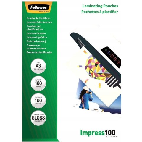Folia do laminowania A3 100mic FELLOWES (100) 5351205 Folia do laminowania A3 100mic FELLOWES (100) 5351205