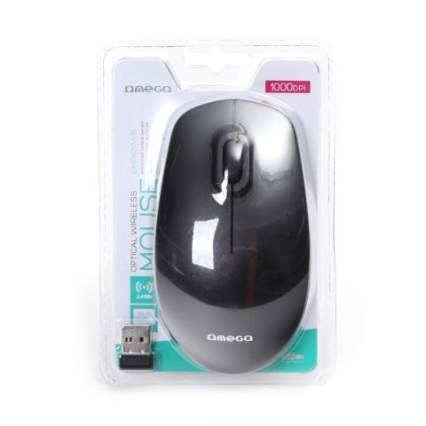 Mysz OMEGA bezprzewodowa optyczna 1200dpi USB czarna (42861) Mysz OMEGA bezprzewodowa optyczna 1200dpi USB czarna (42861)
