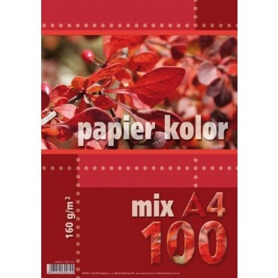 Papier ksero A4 160g KRESKA Mix Kolorów – 100 arkuszy, intensywne barwy Papier ksero A4 160g KRESKA Mix Kolorów – 100 arkuszy, intensywne barwy