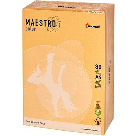 Papier ksero A4 80g MAESTRO COLOR GO22 – 500 arkuszy, trendy złoty kolor Papier ksero A4 80g MAESTRO COLOR GO22 – 500 arkuszy, trendy złoty kolor