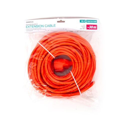 Kabel przedłużacz 230V 30m 16A pomarańczowy PLATINET (46089) Kabel przedłużacz 230V 30m 16A pomarańczowy PLATINET (46089)