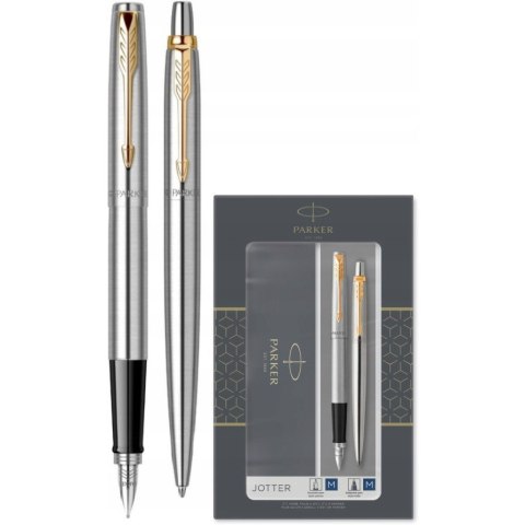 Komplet pióro wieczne + długopis JOTTER STAINLESS STEEL GT PARKER 2093257 Komplet pióro wieczne + długopis JOTTER STAINLESS STEEL GT PARKER 2093257