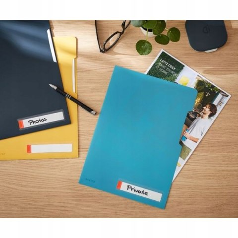 Folder A4 z kieszonką na etykietę, niebieski 47080061 LEITZ Folder A4 z kieszonką na etykietę, niebieski 47080061 LEITZ