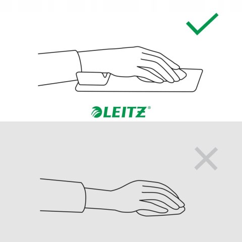 Podkładka pod mysz i nadgarstek LEITZ ERGO jasno szara 65170085 Podkładka pod mysz i nadgarstek LEITZ ERGO jasno szara 65170085