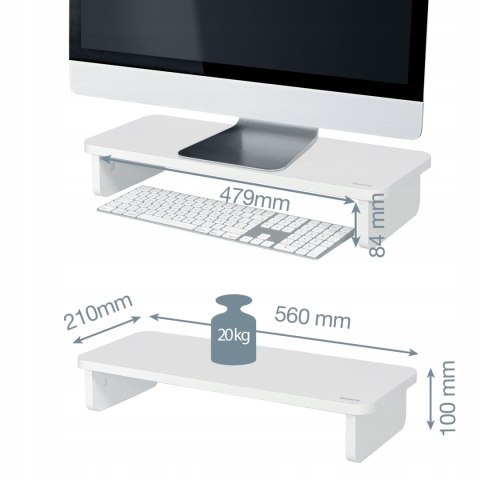 Podstawka pod monitor Ergo biała 64340001 LEITZ Podstawka pod monitor Ergo biała 64340001 LEITZ