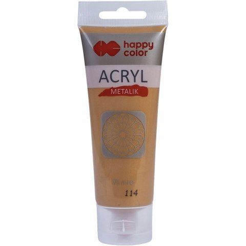 Farba akrylowa 75ml głębokie złoto metallik HA 7370 0075-114 HAPPY COLOR Farba akrylowa 75ml głębokie złoto metallik HA 7370 0075-114 HAPPY COLOR