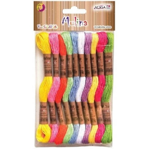 Mulina MUL-5634 mix kolorów dł.8m , blister =10 kol. ALIGA Mulina MUL-5634 mix kolorów dł.8m , blister =10 kol. ALIGA