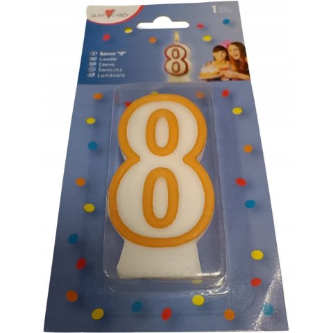 Świeczka jubileuszowa cyfra 8 0011142643 HERLITZ Świeczka jubileuszowa cyfra 8 0011142643 HERLITZ