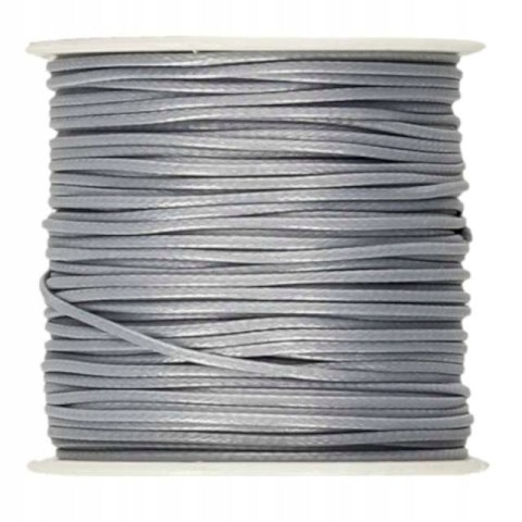 Sznurek bawełniany woskowany 1mm*25m srebrny SBW3 BREWIS