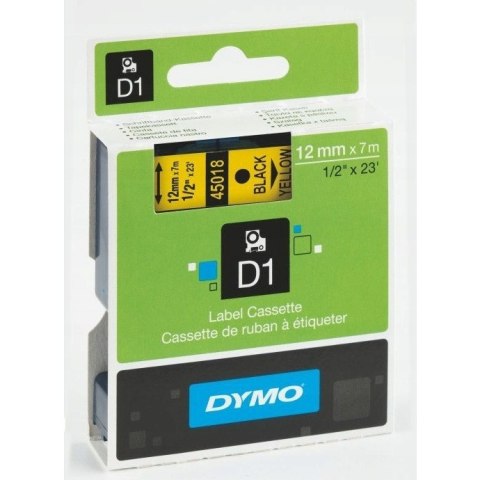 Taśma 12mm/7m czarny /żółta 45018 DYMO S0720580 Taśma 12mm/7m czarny /żółta 45018 DYMO S0720580