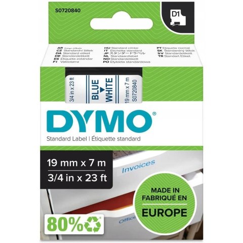 Taśma 19mm/7m niebi/biał.45804 DYMO S0720840 Taśma 19mm/7m niebi/biał.45804 DYMO S0720840