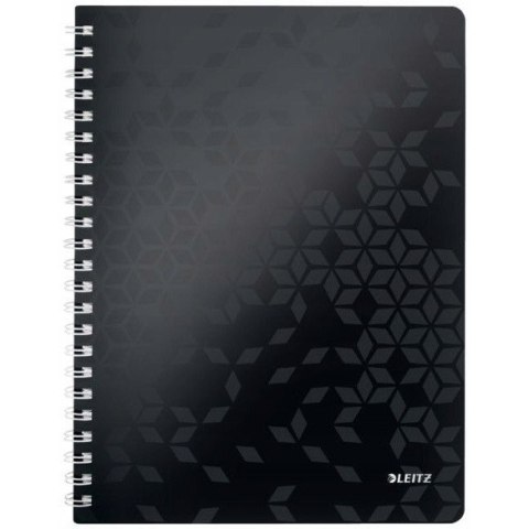 Kołonotatnik LEITZ WOW A4 80k PP kratka czarny 46380095 Kołonotatnik LEITZ WOW A4 80k PP kratka czarny 46380095