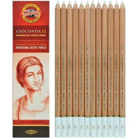 Kredka pastelowa GIOCONDA biała (12szt.)8801 KOH-I-NOOR Kredka pastelowa GIOCONDA biała (12szt.)8801 KOH-I-NOOR