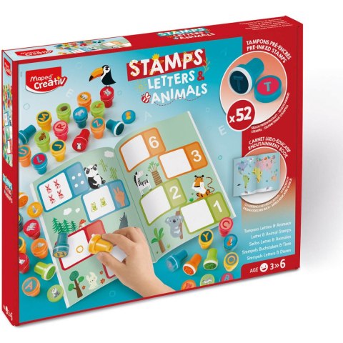 Kolorowe Stempelki literki i zwierzątka Creativ 907060 MAPED Kolorowe Stempelki literki i zwierzątka Creativ 907060 MAPED