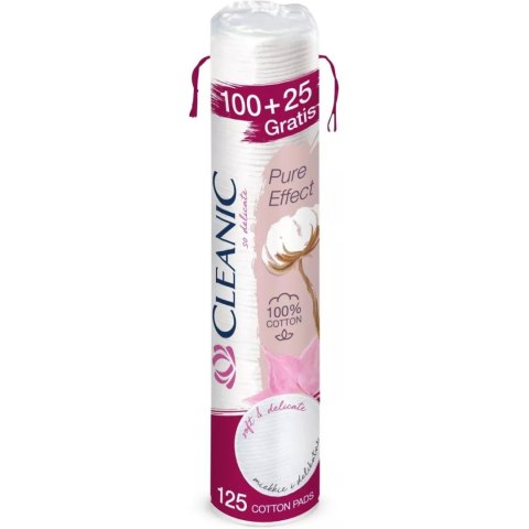Płatki kosmetyczne CLEANIC (125 sztuk) Pure Effect Płatki kosmetyczne CLEANIC (125 sztuk) Pure Effect